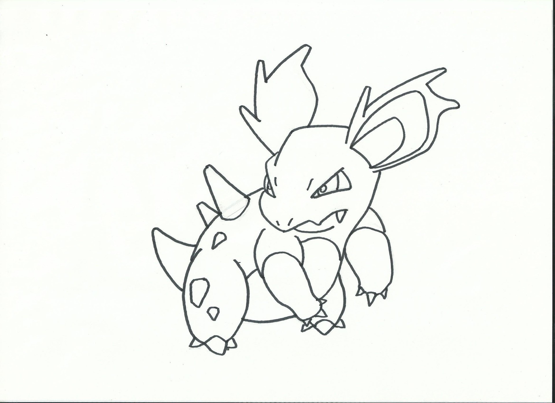 ポケモンのニドリーナを描いてみた お絵かき大好きブログ