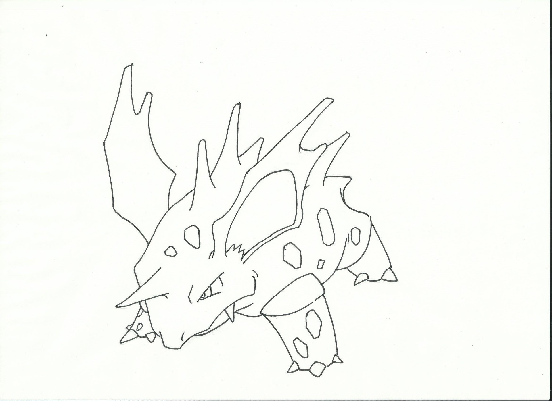 ポケモンのニドリーノを描いてみた お絵かき大好きブログ