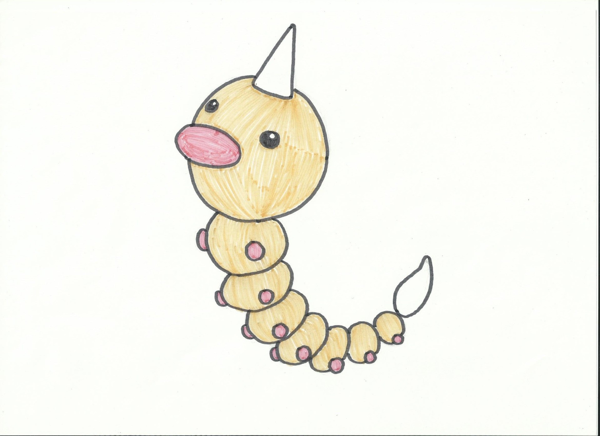 ポケモンのビードルを描いてみた お絵かき大好きブログ